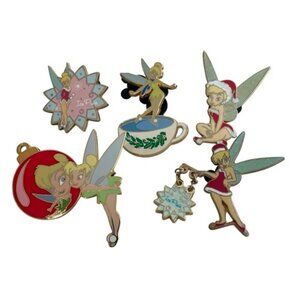 Disney Pins Tinker Bell Santa Ice Pixie Winter Holiday Christmas Set of 5 EUC